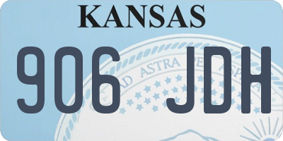 KS license plate 906JDH
