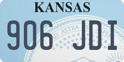 KS license plate 906JDI