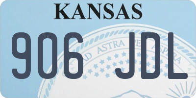 KS license plate 906JDL