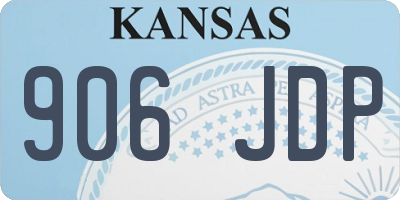 KS license plate 906JDP