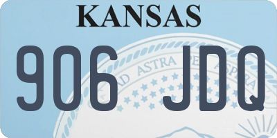 KS license plate 906JDQ