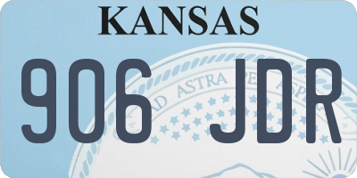 KS license plate 906JDR