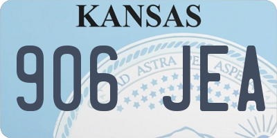 KS license plate 906JEA