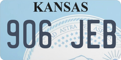 KS license plate 906JEB