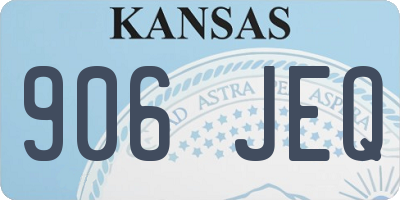 KS license plate 906JEQ