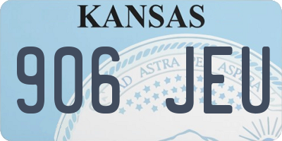 KS license plate 906JEU