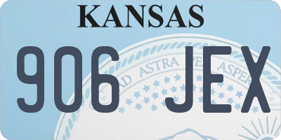 KS license plate 906JEX