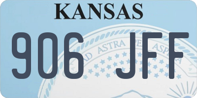 KS license plate 906JFF