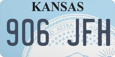 KS license plate 906JFH