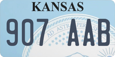 KS license plate 907AAB