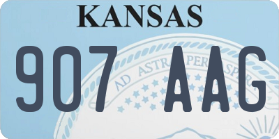 KS license plate 907AAG