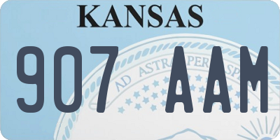 KS license plate 907AAM
