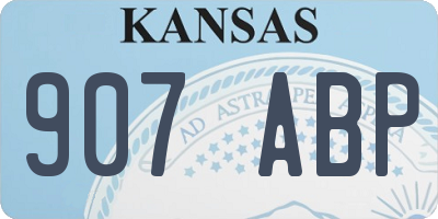 KS license plate 907ABP
