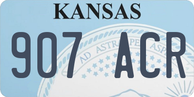 KS license plate 907ACR