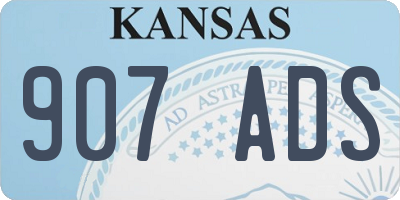 KS license plate 907ADS