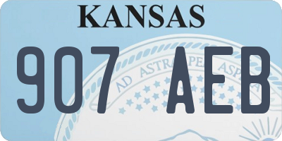 KS license plate 907AEB