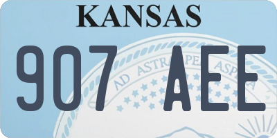 KS license plate 907AEE