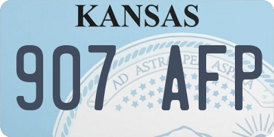 KS license plate 907AFP