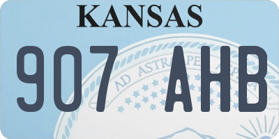 KS license plate 907AHB