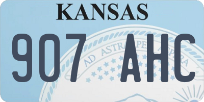 KS license plate 907AHC