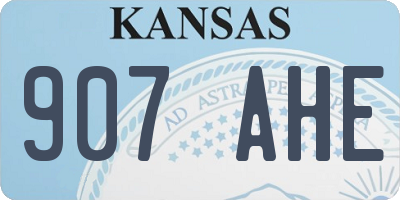 KS license plate 907AHE