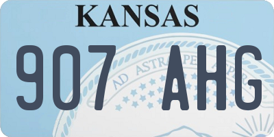 KS license plate 907AHG