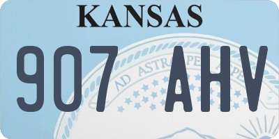 KS license plate 907AHV