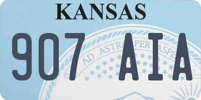 KS license plate 907AIA