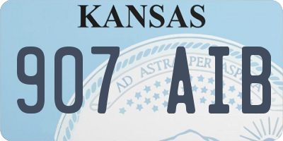 KS license plate 907AIB