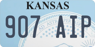 KS license plate 907AIP