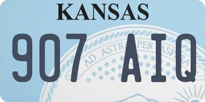KS license plate 907AIQ