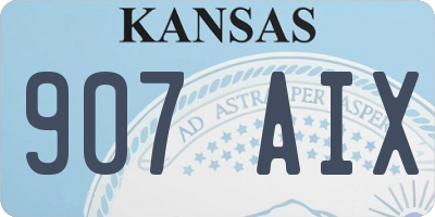 KS license plate 907AIX