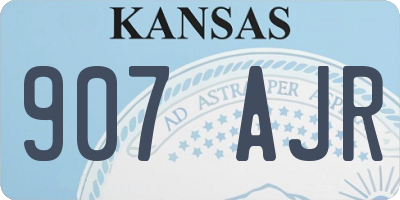 KS license plate 907AJR