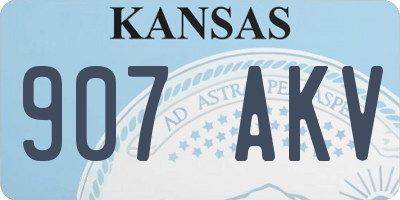 KS license plate 907AKV