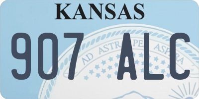KS license plate 907ALC