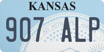 KS license plate 907ALP