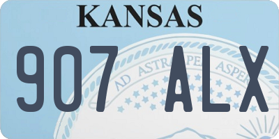 KS license plate 907ALX