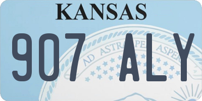 KS license plate 907ALY