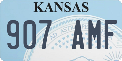 KS license plate 907AMF