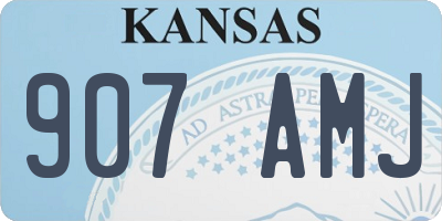 KS license plate 907AMJ