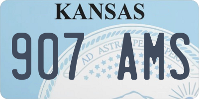 KS license plate 907AMS