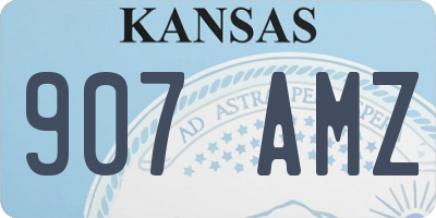 KS license plate 907AMZ