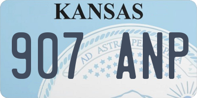 KS license plate 907ANP