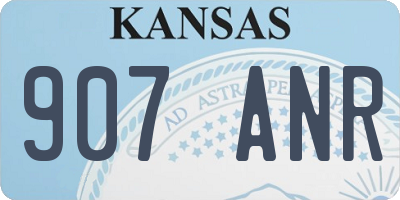 KS license plate 907ANR