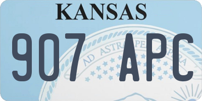KS license plate 907APC