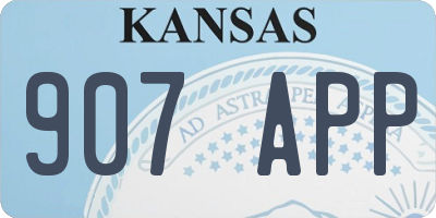 KS license plate 907APP