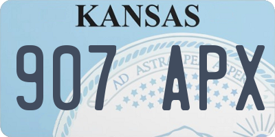 KS license plate 907APX