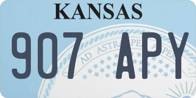 KS license plate 907APY