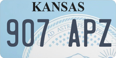 KS license plate 907APZ