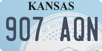 KS license plate 907AQN